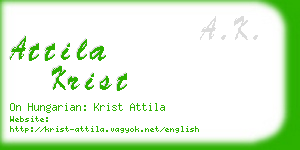 attila krist business card